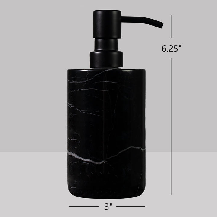 Handcrafted Black Marquina Marble Bath Accessories - Unique and Chic Bathroom Supplies for Elegant Decor