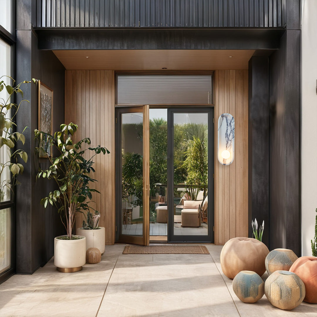 Roxane White Marble Wall Sconce - Elegant Roxane sconce Design with Stunning Finishes - Perfect for Bathroom Sconce and Kitchen Sconce