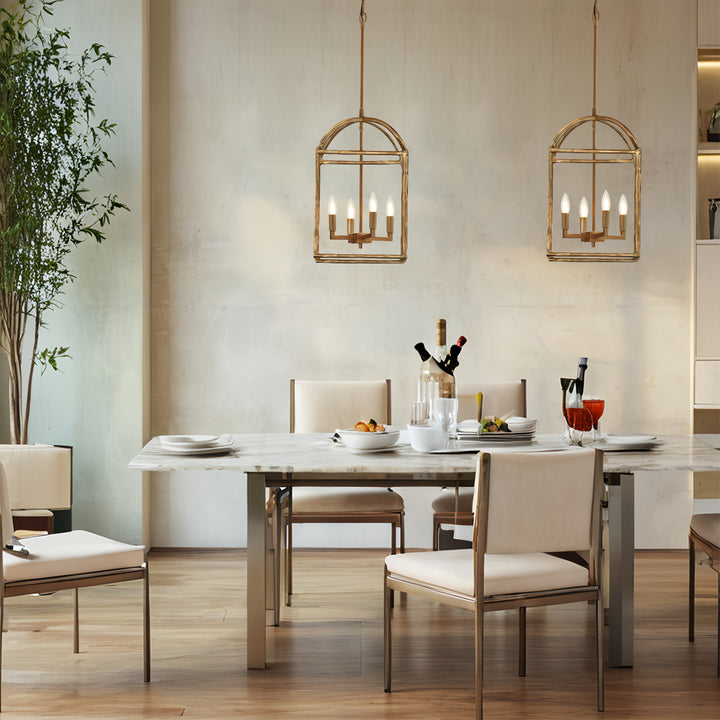 Modern Industrial Forged-Iron Pendant Light - Adjustable Height Hanging Light Fixtures, Suitable for Dining Room And Living Room