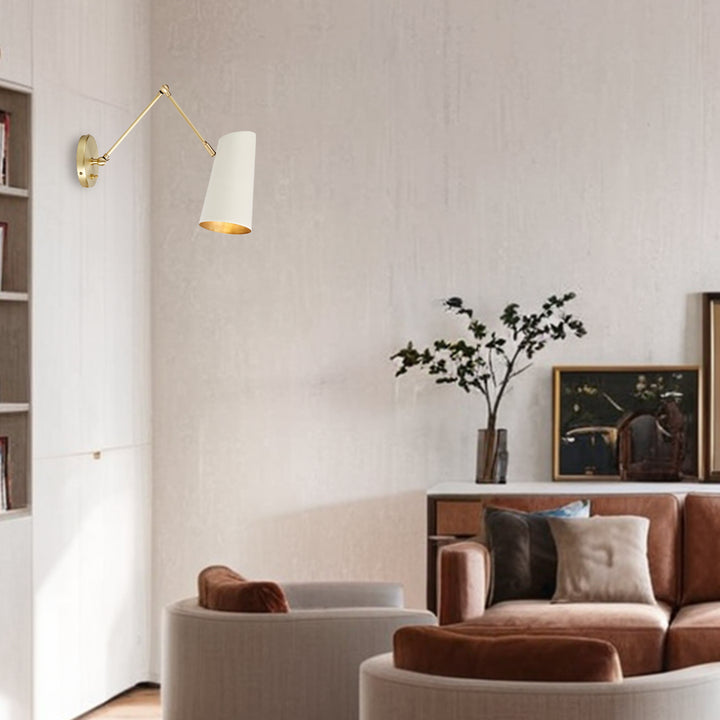 Elegant Articulating Mid-Century Modern Metal Sconce - Stylish and Functional Wall Lights for Living Room