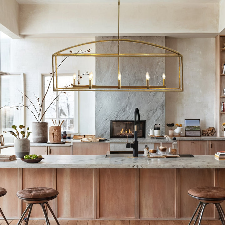 ForgeCurve Dining Chandelier - Modern Hand-Forged Chandelier with Organic Curves Suitable for Dining Room And Living Room