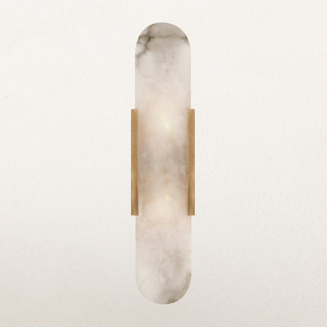 Alabaster Elegance Backplate Sconce - Elegant Alabaster Design with Stunning Finishes - Perfect for Bathroom Sconce