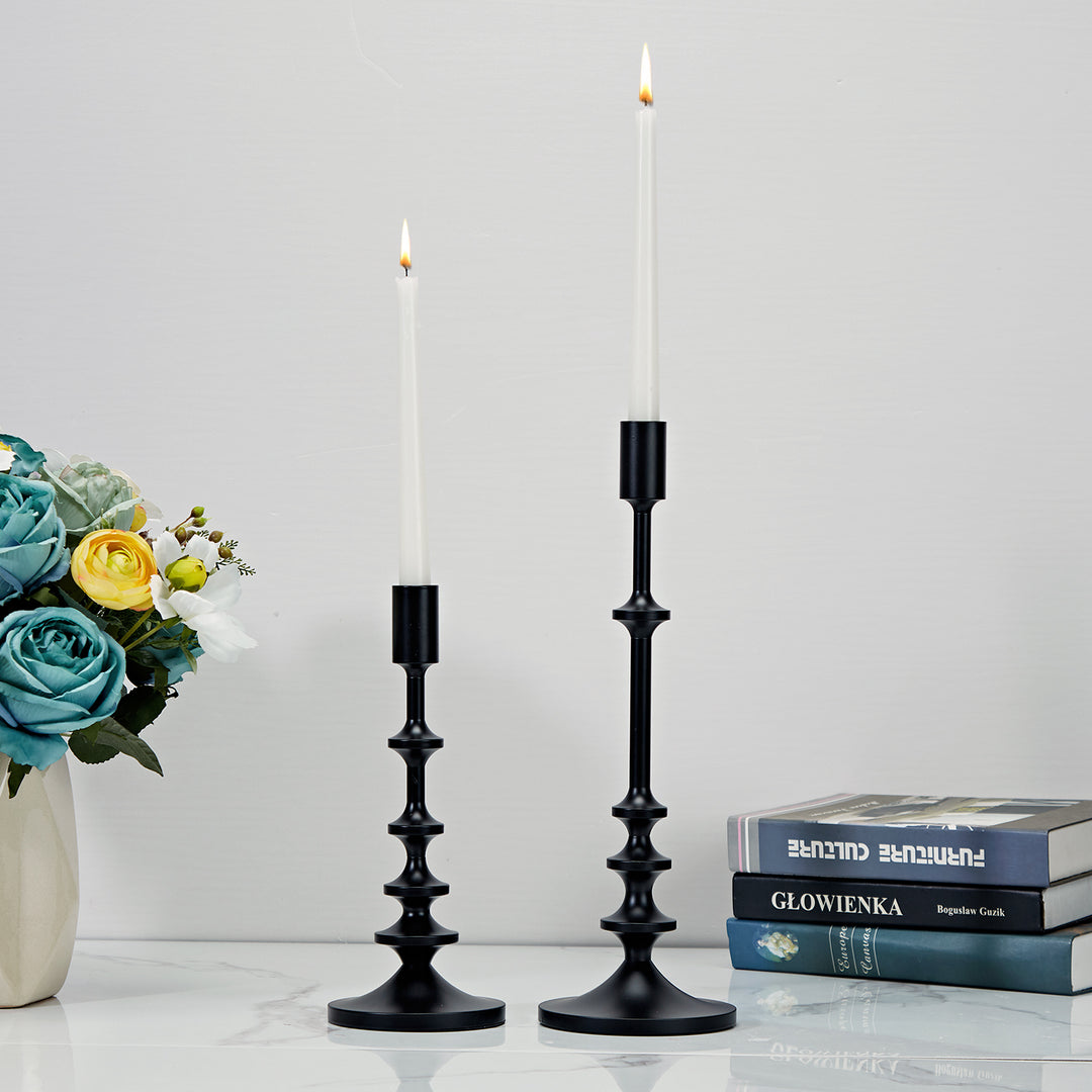 Modern Aluminum Taper Candle Holder with Powdercoated Finish - Elegant Candle Stand for Home Decor, Perfect for Living Room and Dining Room