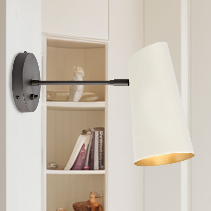 Metal Medium Streamline Glow Sconce - Articulating Brass Wall Lights for Living Room