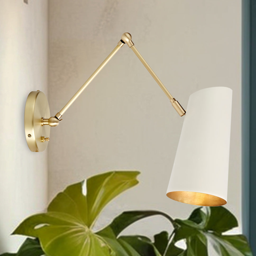 Elegant Articulating Mid-Century Modern Metal Sconce - Stylish and Functional Wall Lights for Living Room