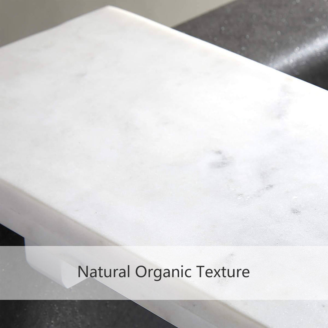 NeatEssence Marble Bath Accessories with Unique Design and Honed Smooth Finish for Elegant Bathroom Decor