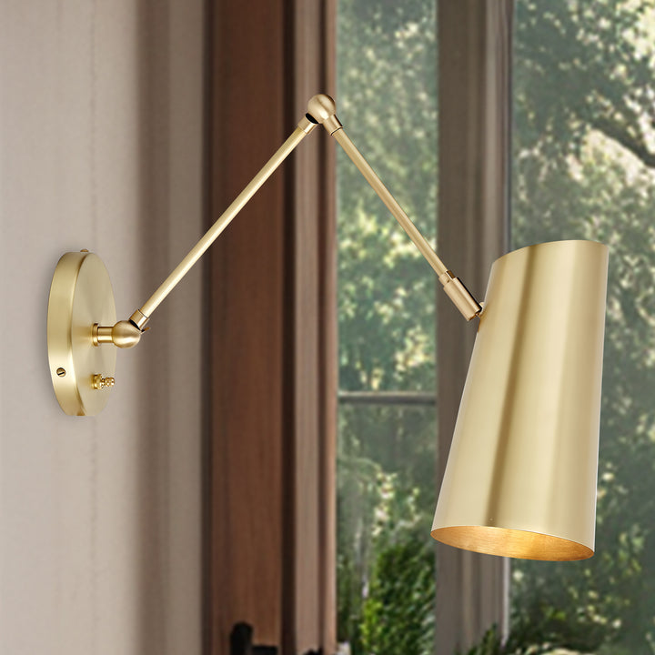 Elegant Articulating Mid-Century Modern Metal Sconce - Stylish and Functional Wall Lights for Living Room