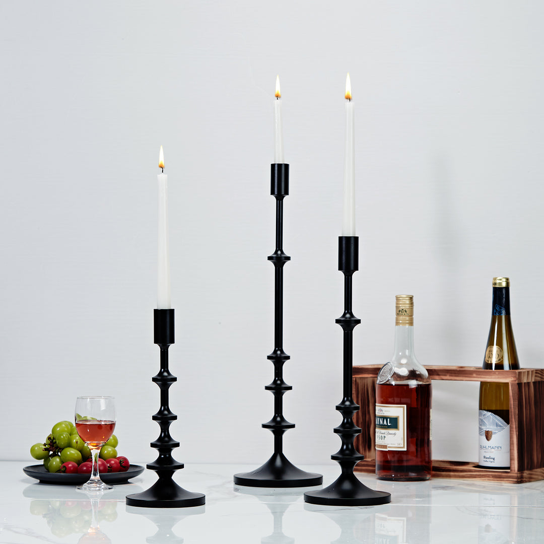 Modern Aluminum Taper Candle Holder with Powdercoated Finish - Elegant Candle Stand for Home Decor, Perfect for Living Room and Dining Room