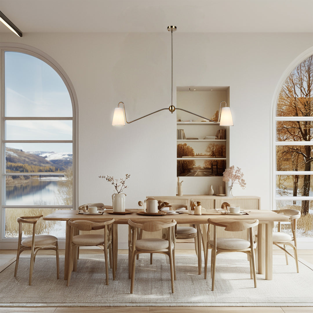 Jonas Linear Chandelier- Design with minimal elegant - Perfect Light Fixtures for Dining Room and Living Room