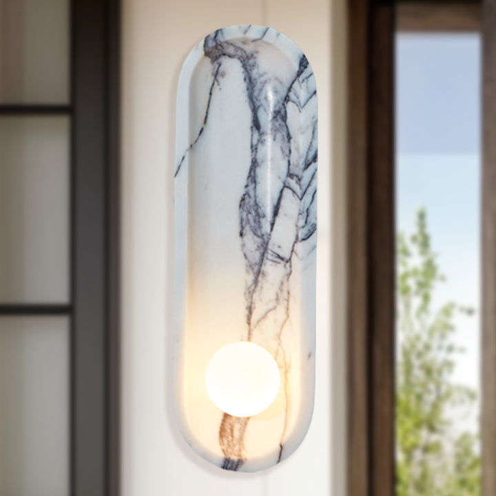 Roxane White Marble Wall Sconce - Elegant Roxane sconce Design with Stunning Finishes - Perfect for Bathroom Sconce and Kitchen Sconce