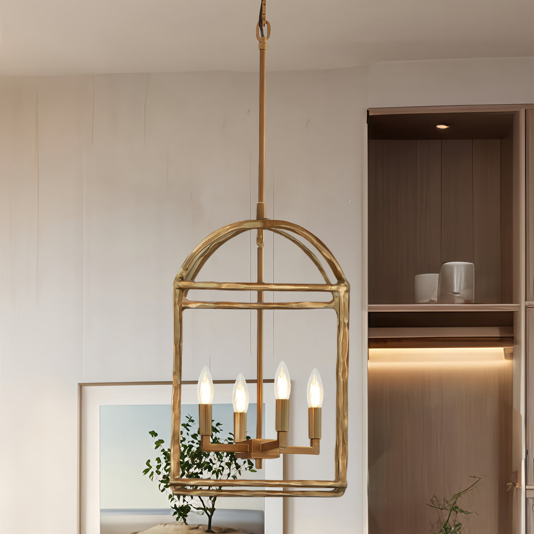 Modern Industrial Forged-Iron Pendant Light - Adjustable Height Hanging Light Fixtures, Suitable for Dining Room And Living Room