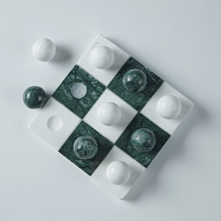 Green Marble Tic Tac Toe Board