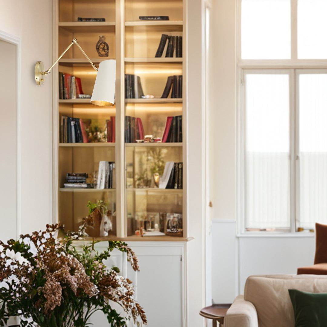 Elegant Articulating Mid-Century Modern Metal Sconce - Stylish and Functional Wall Lights for Living Room