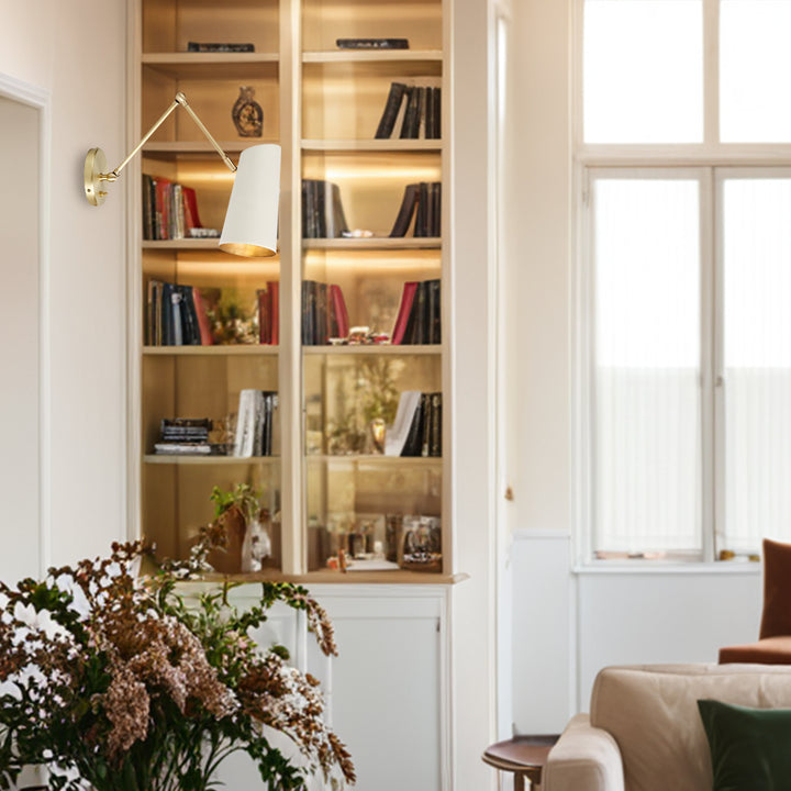 Elegant Articulating Mid-Century Modern Metal Sconce - Stylish and Functional Wall Lights for Living Room