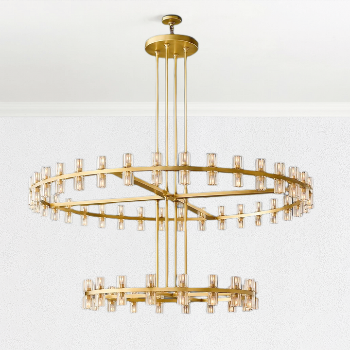 Theresa Crystal Modern Chandelier - Maria Theresa Design with Clear Crystal and Precision Cut K9 Crystal - Stylish Hanging Light Fixture Perfect for Your Living Room