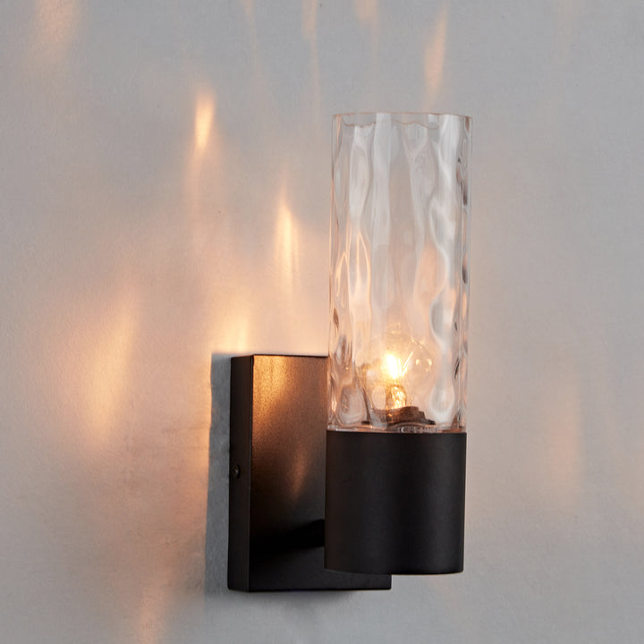 Transparent Glass Cylinder - Sleek Handcrafted Wall Lamps for Optimal Light, Suitable for Bathrooms and Living Rooms