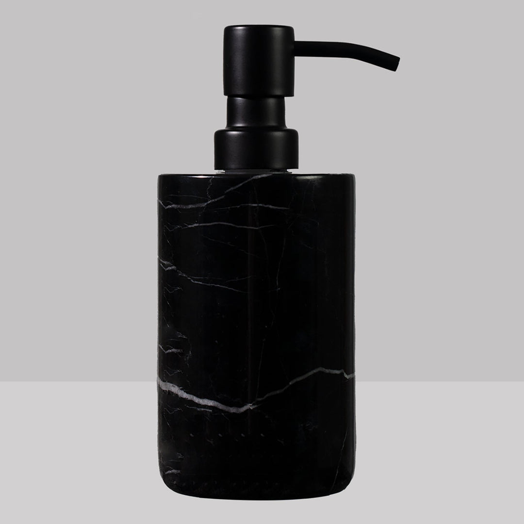 Handcrafted Black Marquina Marble Bath Accessories - Unique and Chic Bathroom Supplies for Elegant Decor