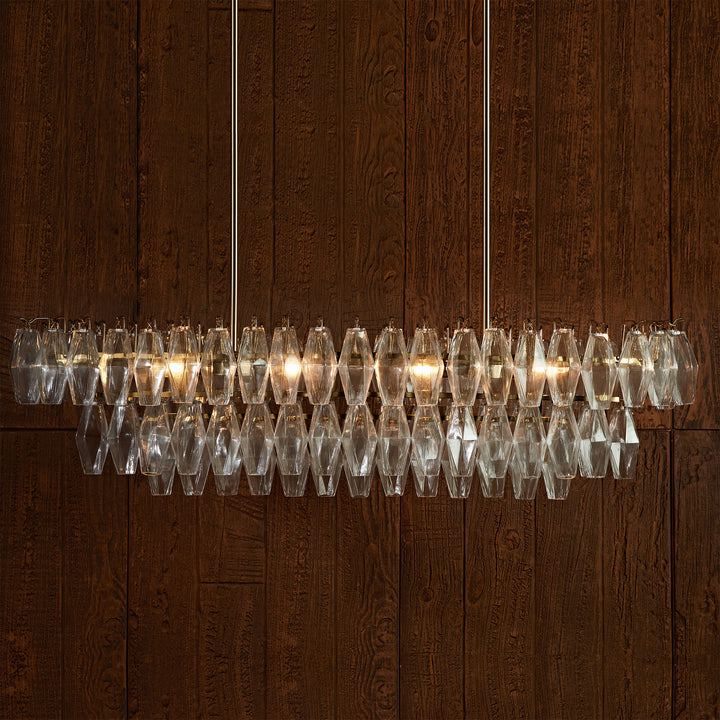 Timeless Elegance Fluted Crystal Chandelier with Luxe Metallic Finish,Fluted crystal effect ,dining room light fitting
