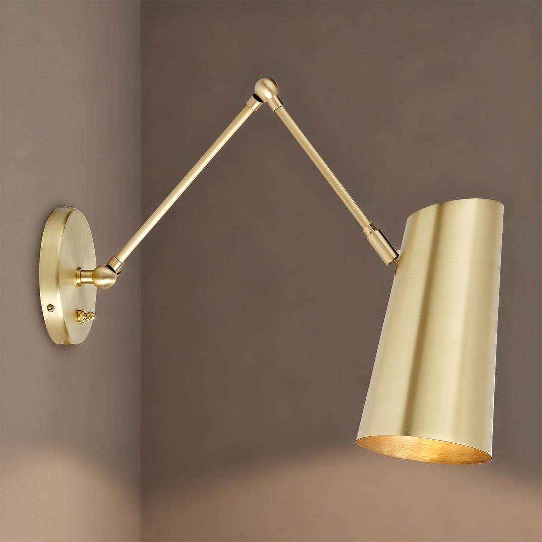 Elegant Articulating Mid-Century Modern Metal Sconce - Stylish and Functional Wall Lights for Living Room