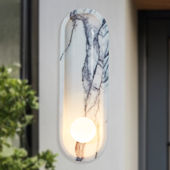 Roxane White Marble Wall Sconce - Elegant Roxane sconce Design with Stunning Finishes - Perfect for Bathroom Sconce and Kitchen Sconce