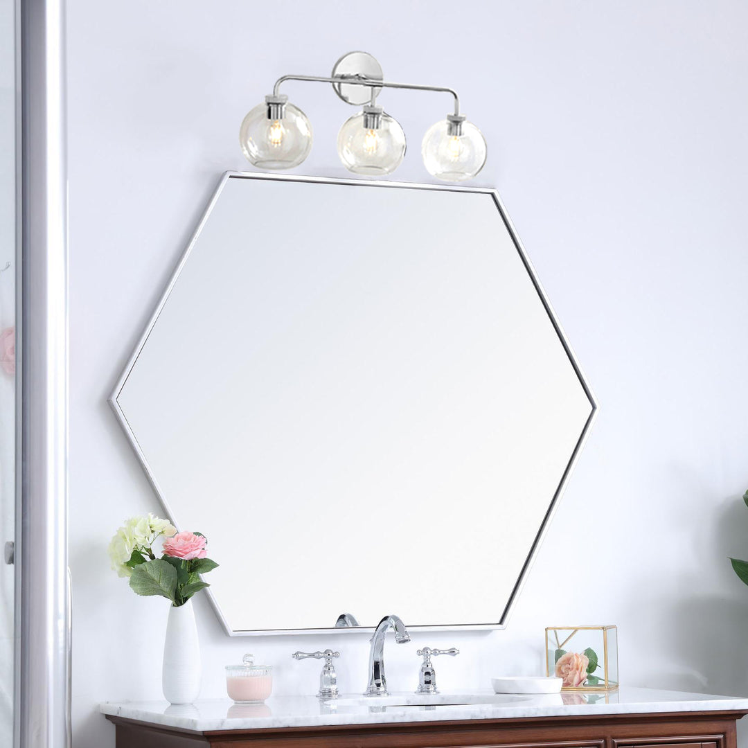 Blown Glass Steel Frame Triple Sconce Collection - Stylish Glass Sconce Options, Bathroom Sconces