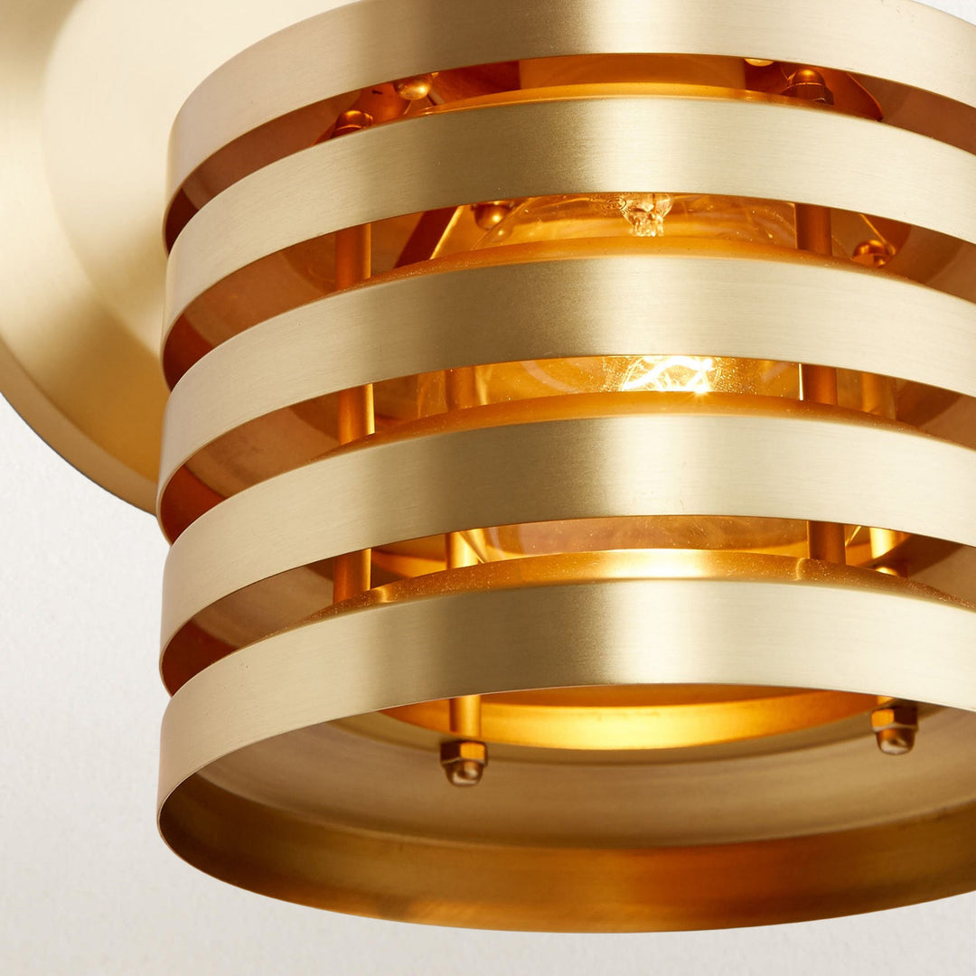 Illuminate Brass Louver Sconce - Adjustable Dimmable Wall Light Fixture-Perfect for the Living Room and Outdoors