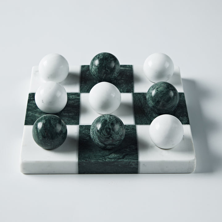Green Marble Tic Tac Toe Board