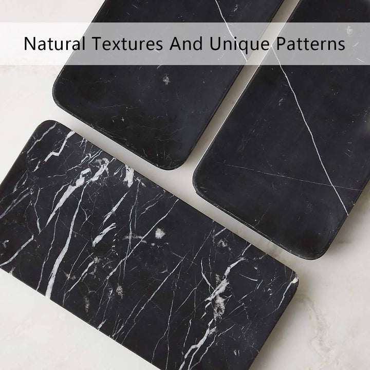 Handcrafted Black Marquina Marble Bath Accessories - Unique and Chic Bathroom Supplies for Elegant Decor