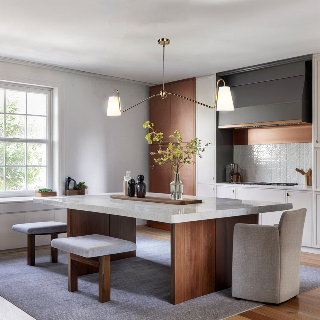 Jonas Linear Chandelier- Design with minimal elegant - Perfect Light Fixtures for Dining Room and Living Room