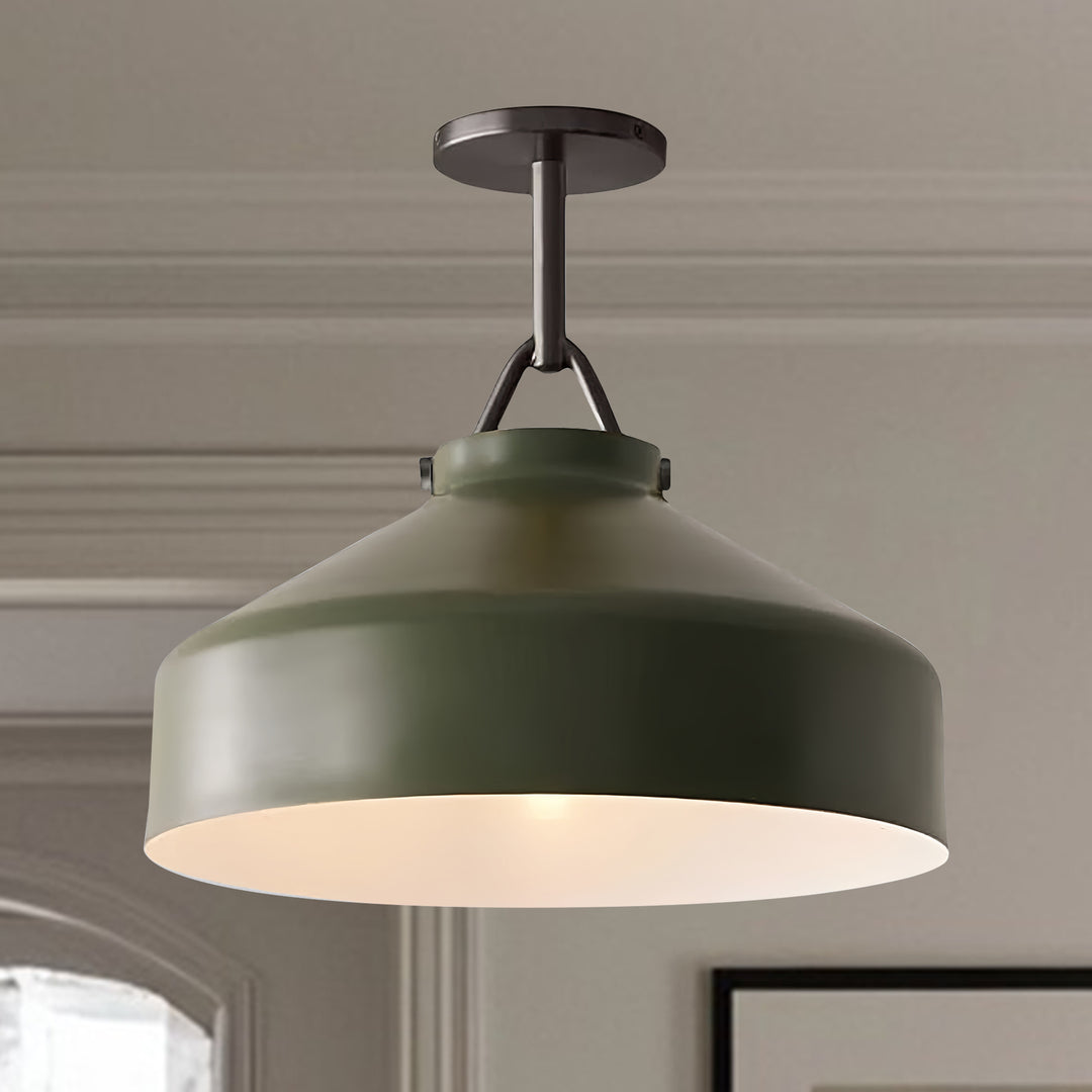 Flexillum Living Room Flush Mount 16" - Sleek Design with Angular Details, Versatile Placement, and Dimmer Switch Compatible - Perfect for Living Room, Ceiling Lamps for Living Room, and Lounge Lights Ceiling