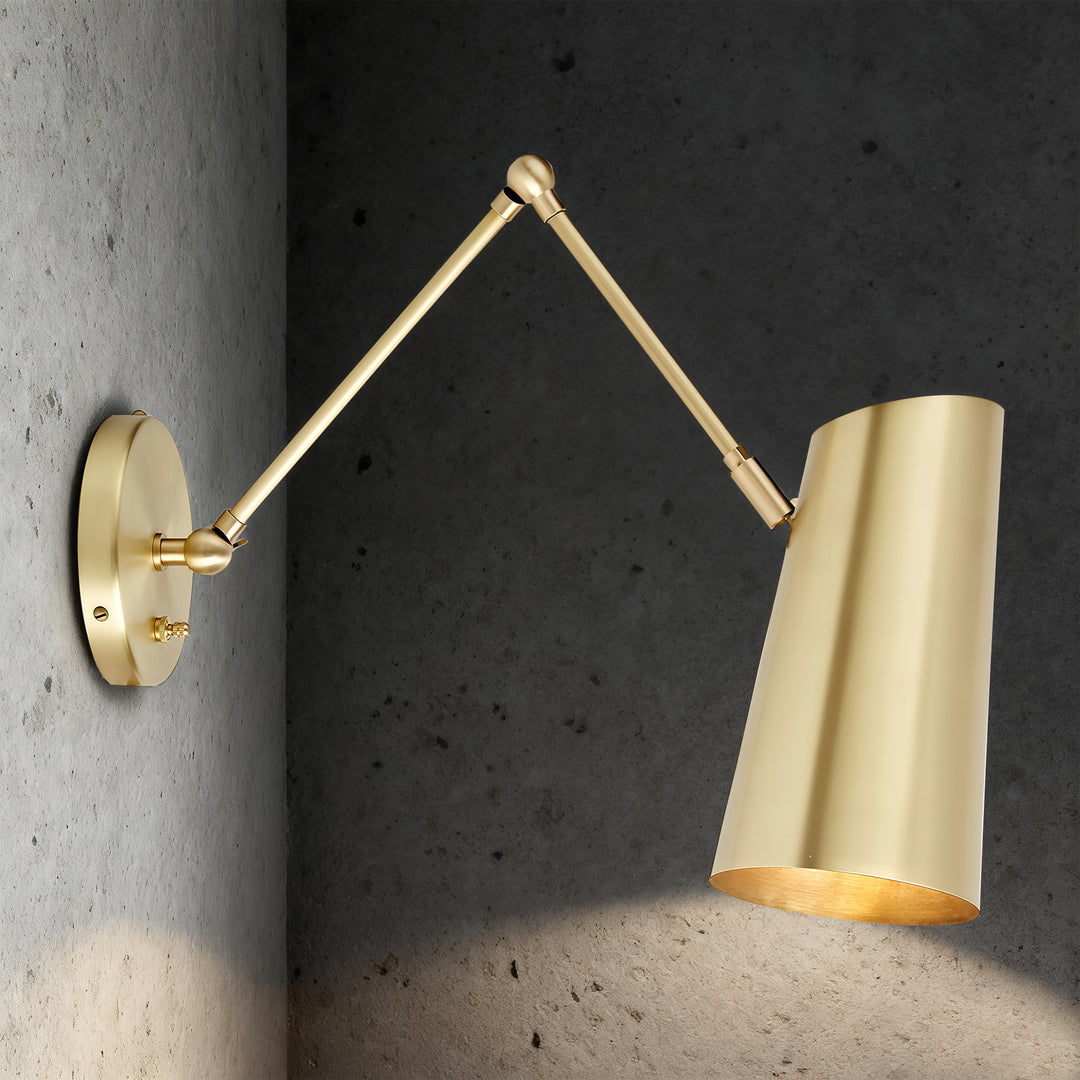 Elegant Articulating Mid-Century Modern Metal Sconce - Stylish and Functional Wall Lights for Living Room