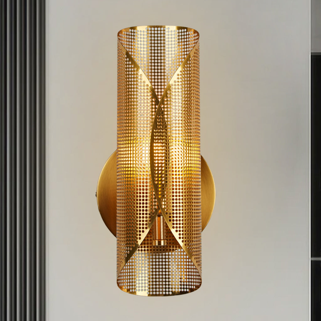 Curl Perforated Sconce 1-Light - Perfect for Kitchen and Bedroom Wall Sconces