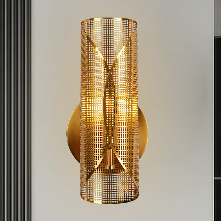 Curl Perforated Sconce 1-Light - Perfect for Kitchen and Bedroom Wall Sconces
