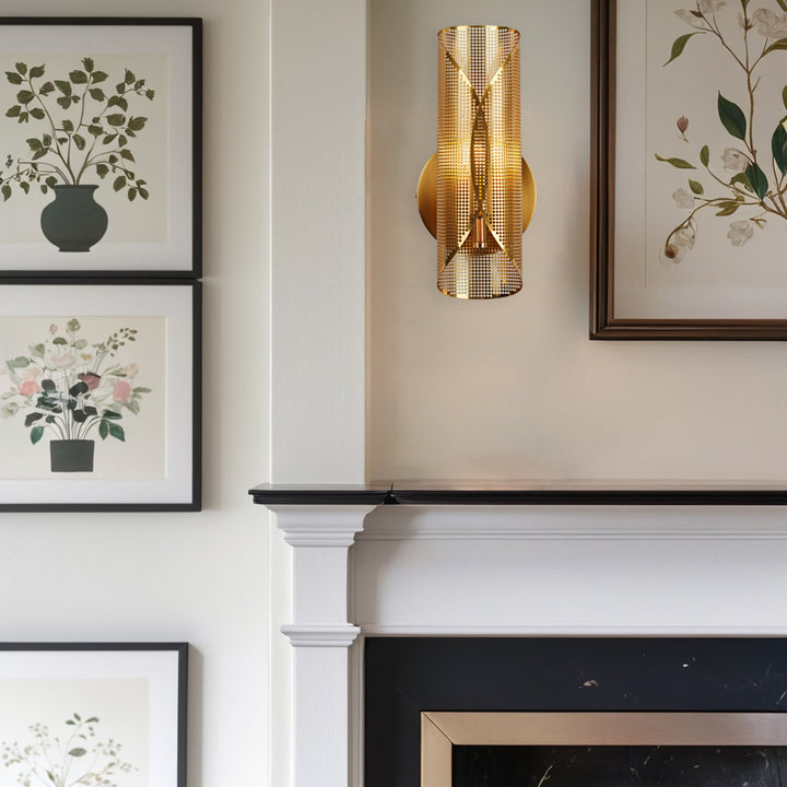 Curl Perforated Sconce 1-Light - Perfect for Kitchen and Bedroom Wall Sconces