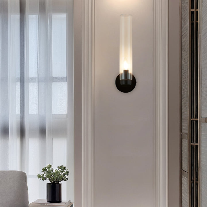 Radiant Fluted Glow Sconce - Elegant Bathroom Wall Lights with Fluted Glass Shade, Suitable for Your Makeup Lighting Mirror in the Bathroom