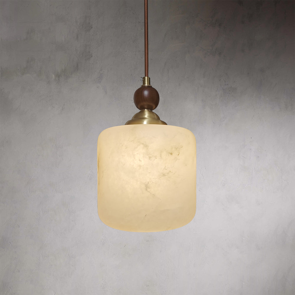 Alabaster Creative Square Pendant Light - Elegant Alabaster Lighting Fixture for Modern Home Decor