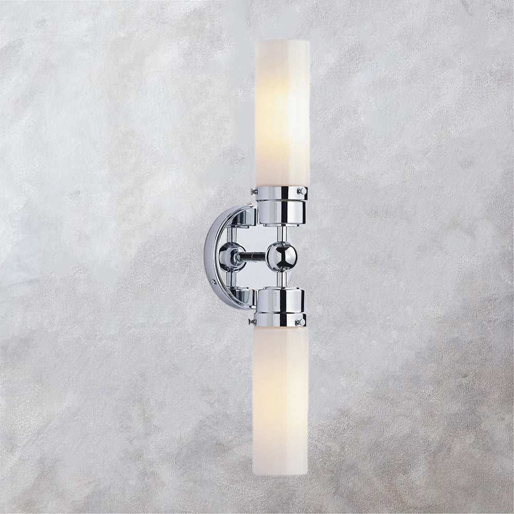 Spherical Steel Sconce - Modern Silhouette with Steel Construction and Spherical Detail - Stylish Bathroom Wall Lights and Contemporary Bathroom Sconces Modern