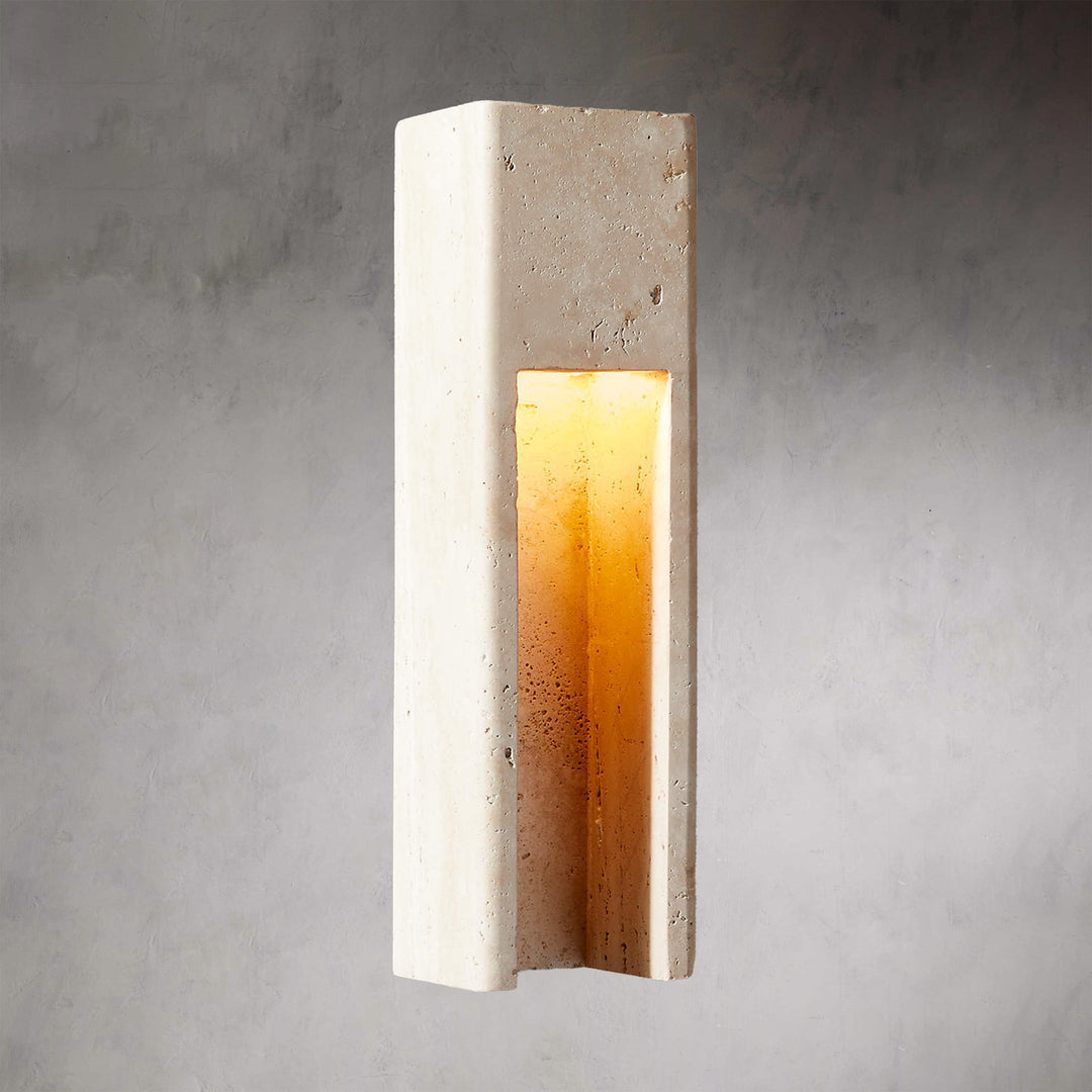 Travertine Polished Stainless Steel Canopy Indoor/Outdoor Sconce - Elegant Industrial Wall Lighting