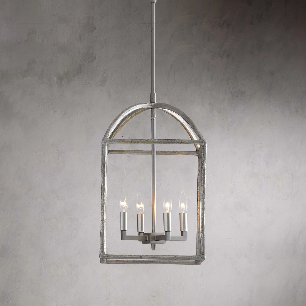 Modern Industrial Forged-Iron Pendant Light - Adjustable Height Hanging Light Fixtures, Suitable for Dining Room And Living Room