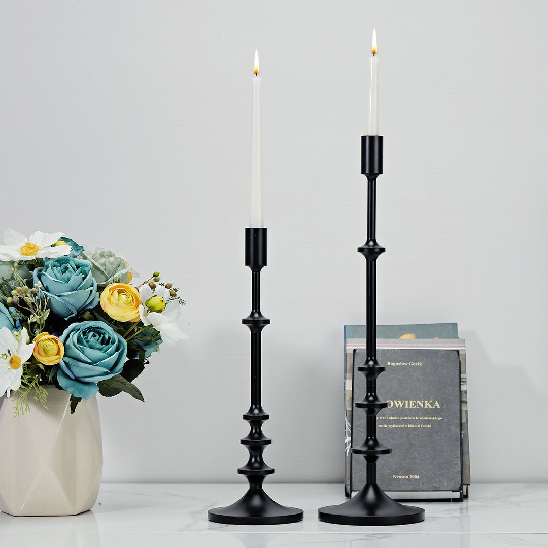 Modern Aluminum Taper Candle Holder with Powdercoated Finish - Elegant Candle Stand for Home Decor, Perfect for Living Room and Dining Room