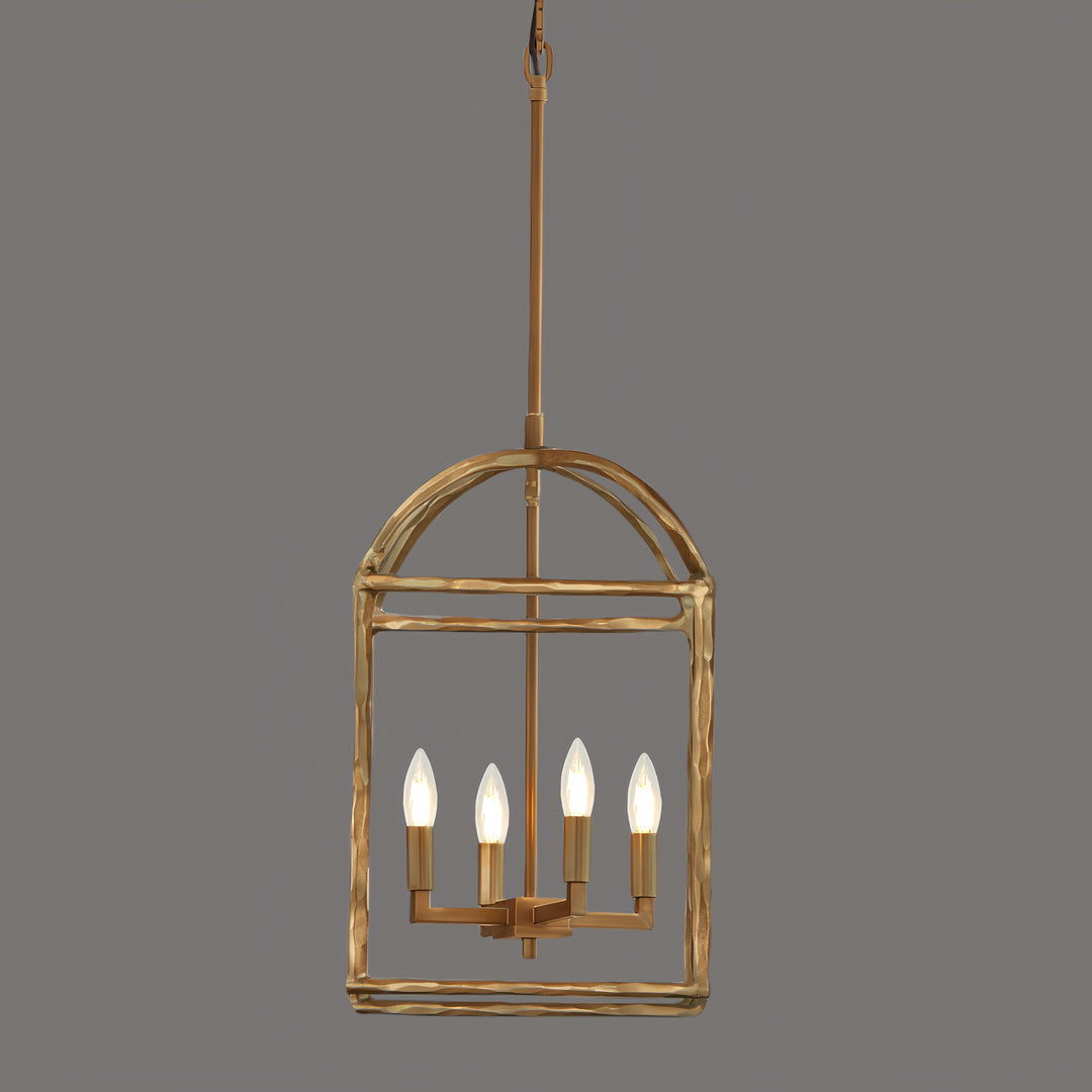 Modern Industrial Forged-Iron Pendant Light - Adjustable Height Hanging Light Fixtures, Suitable for Dining Room And Living Room