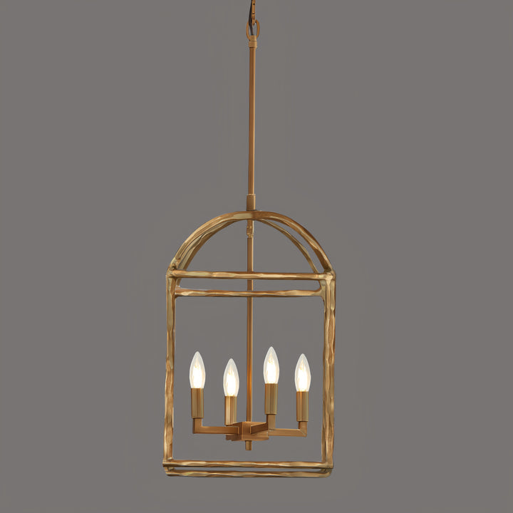 Modern Industrial Forged-Iron Pendant Light - Adjustable Height Hanging Light Fixtures, Suitable for Dining Room And Living Room