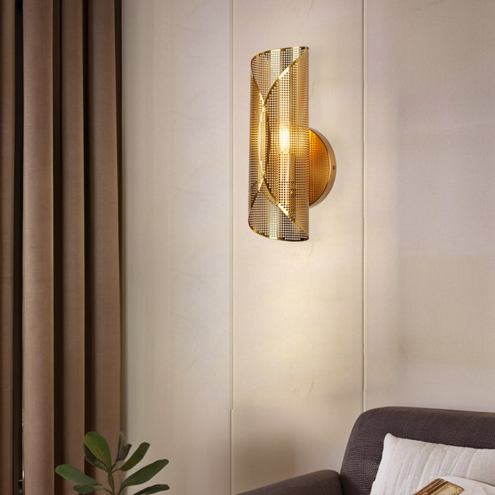 Curl Perforated Sconce 1-Light - Perfect for Kitchen and Bedroom Wall Sconces