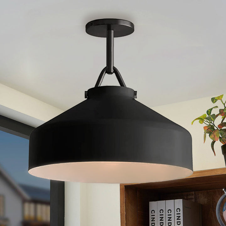 Flexillum Living Room Flush Mount 16" - Sleek Design with Angular Details, Versatile Placement, and Dimmer Switch Compatible - Perfect for Living Room, Ceiling Lamps for Living Room, and Lounge Lights Ceiling