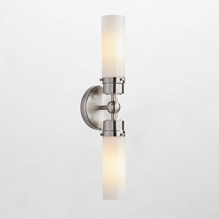 Spherical Steel Sconce - Modern Silhouette with Steel Construction and Spherical Detail - Stylish Bathroom Wall Lights and Contemporary Bathroom Sconces Modern