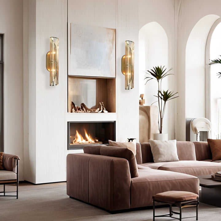 Curl Perforated Sconce 2-Light - Modern Light Fixture for kitchen, Bedroom Wall Sconces