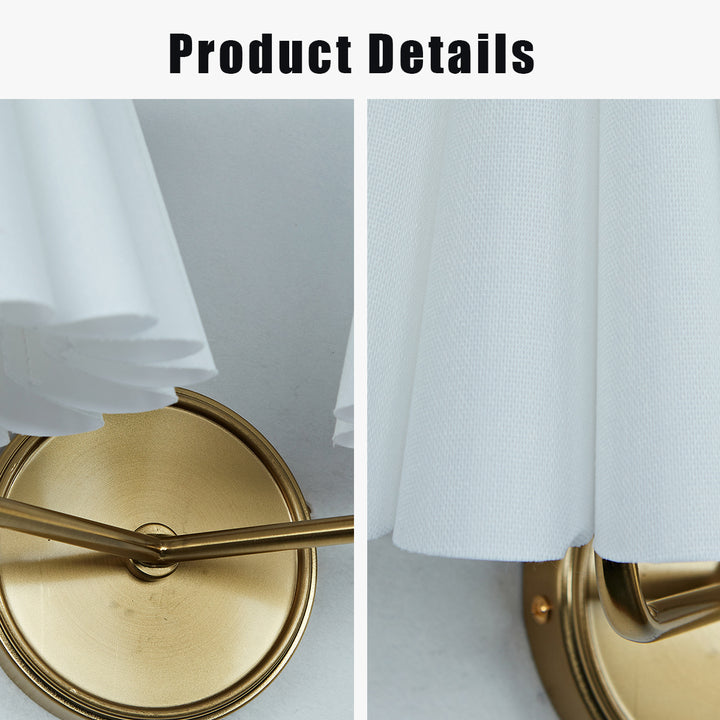 Modern Brass Double Sconce for Transitional Decor - Hardwired Lighting for Bedrooms, Living Rooms, and Hallways