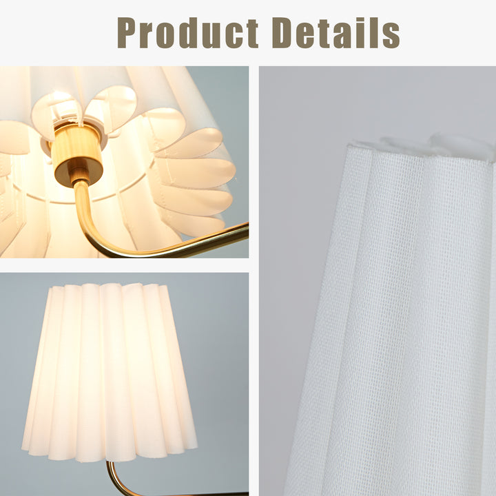 Kitchen Island Lighting with Pleated Linen Shade, 2 Lights Linear Chandelier with Adjustable Height (18-46"), Modern Ceiling Hanging Pendant Light for Dining Room, Living Room, Bedroom