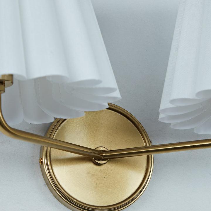 Modern Brass Double Sconce for Transitional Decor - Hardwired Lighting for Bedrooms, Living Rooms, and Hallways