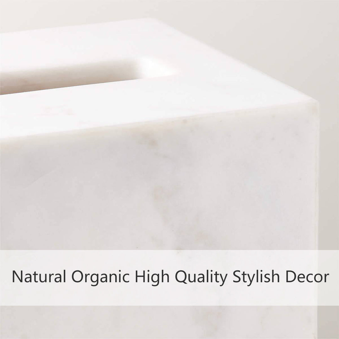 NeatEssence Marble Bath Accessories with Unique Design and Honed Smooth Finish for Elegant Bathroom Decor